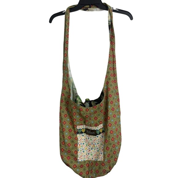 Matilda Jane Platinum Reversible Shoulder Tote Bag Elephant Geometric Print Size - Picture 1 of 6